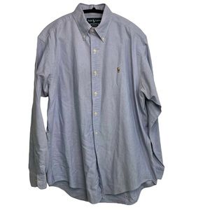 POLO RALPH LAUREN Sky Blue Yarmouth Cotton Oxford Button Shirt  Sz 15 1/2 - 35.